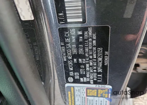 2021 Kia Forte Gt z USA, uszkodzony, nr VIN 3KPF44AC9ME291058